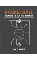 Basketball Scorebook: Basket ball game stats book, 101 Pages(99 Games), Large Size (8,5x11), Gift for coach/Players, friends, Sister, Brother