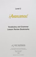 Lesson Review Bookmarks: (¡avancemos!)