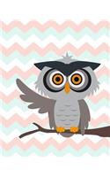 Notebook: Cute, Owl Themed Notebook - Gift for Owl Lover Friend - 8x10 Size with 120 Pages with Wide Ruled Lines
