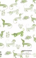 Garden Green Dachshunds Notebook Journal (Size 5,5