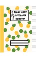 Blank Music Sheet Notebook