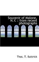 Souvenir of Malone, N.Y.: From Recent Photographs