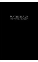 Matte Black Lined Notebook, 6x9, 100 Pages