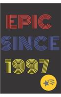 Gift Idea Epic Since 1997 Notebook Vintage Birthday Gift Idea
