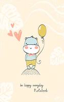 Notebook Journal: Be Happy Everyday Gratitude Journal Notebook Diary Record for Children Boys Girls Teens With Daily Prompts to Writing and Practicing . 6x9 120 Pages