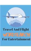 Travel And Flight Word Search For Entertainment