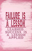 Failure Is A Lesson Learned. Success Is A Lesson Applied