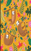 Ava: Orange Sloth Sketch Book, 366 Pages Sketch Pad, Sloth Sketchbook, Cute Sloth Cover Drawing Book