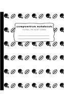 Composition Notebook: Football and Helmet Journal: Composition Journal with Wide Ruled Paper, 7.5in x 9.25 in and 100 pages book for teens, girls, boys, kids, teachers an