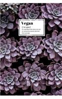 Vegan: floral definition notebook
