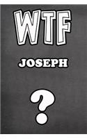 Wtf Joseph ?: College Ruled Composition Book Diary Lined Journal