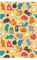Bullet Journal Notebook for Cat Lovers Fun Cat Pattern 10: 162 Numbered Pages with 150 Dot Grid Pages, 6 Index Pages and 2 Key Pages for Journaling, Writing, Planning and Doodling, for Women, Men, Kids, Easy
