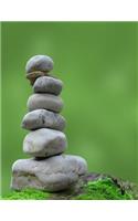 Meditation Rock Stack Lined Notebook Journal: Journal 8.5 X 11 202 Lined Pages