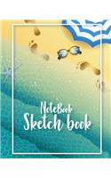 Notebook Sketchbook: Cute Summer Beach Cover: Notebook Sketchbook, Paper book for Sketching, Drawing, Journaling & Doodling (Sketchbooks), Perfect size at 8" x 10", 120 