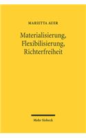 Materialisierung, Flexibilisierung, Richterfreiheit