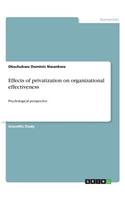 Effects of privatization on organizational effectiveness