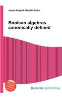 Boolean Algebras Canonically Defined