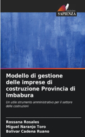 Modello di gestione delle imprese di costruzione Provincia di Imbabura