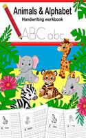 Animals and Alphabet Handwriting Practice Workbook