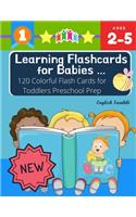 Learning Flashcards for Babies 120 Colorful Flash Cards for Toddlers Preschool Prep English Swahili