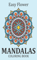 Easy Flower Mandalas Coloring Book