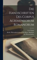 Handschriften Des Corpus Agrimensorum Romanorum