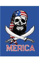 Merica: Patriotic Pirate American Flag Composition
