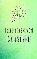 Tolle Ideen von Guiseppe: Kariertes Notizbuch mit 5x5 Karomuster für deinen Vornamen