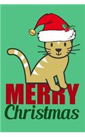 Cute Merry Christmas Cat Journal