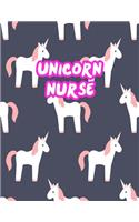 Unicorn Nurse: Cute Journal Notebook for Nursing Student and Practitioner with Large 8.5 x 11 Blank Ruled White Paper (Perfect for School, Medical, Clinical and Ho