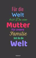 Für Die Welt Bist Du Eine Mutter Für Unsere Familie Bist Du Die Welt