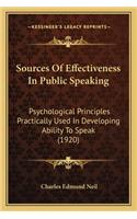 Sources of Effectiveness in Public Speaking