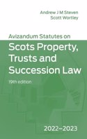 Avizandum Statutes on Scots Property, Trusts & Succession Law