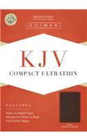 Compact Ultrathin Bible-KJV: King James Version, Brown, Genuine Leather, Ultrathin