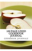 100 Page Lined Cookbook Journal