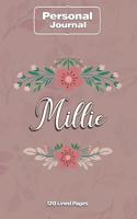 Millie Notebook Journal Personal Diary Personalized Name 120 pages Lined (6x9 inches) (15x23cm)