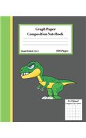 Graph Composition Notebook 5 Squares per inch 5x5 Quad Ruled 5 to 1 100 Sheets: Cute Funny Dinosaur Gift Notepad / Grid Squared Paper Back To School Gift Notebook For Math Teens Science Adults Students Programmers note taking an