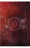 Lone Wolf: Werewolf Notebook Journal Composition Blank Lined Diary Notepad 120 Pages Paperback Red