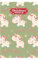 Christmas Notebook Magical Christmas: Make Lists, Keep Track Of Gifts, Recipes, Holiday Plans & More A Perfect Holiday Journal, Notebook Or Diary 100 Blank Lined Pages Cute Unicorns Wear
