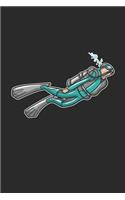 Scuba Diver: 6x9 Ruled Notebook, Journal, Daily Diary, Organizer, Planner