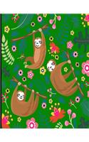 Planner 2020: Dark Green Sloth 2020 Diary, A Day To A Page Sloth Planner For The Year With To Do List, Cute Sloth 2020 Planner