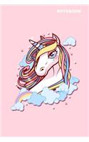 Notebook: Notebook for girls kawaii Unicorn