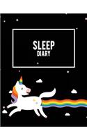 Sleep Diary: Unicorn, Monitor Healthy Sleep Habits And Insomnia Large Print 8.5" x 11" Sleep Tracker Log Journal