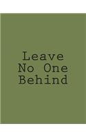 Leave No One Behind