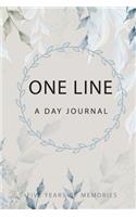 One Line a Day Journal Five Years of Memories