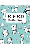 2019-2023 Five Year Planner: Cute Animals Cats Cover, 60 Months Calendar, Diary for the Next Five Years January 2019 to December 2023, Monthly Planner, Calendar Schedule Organiz