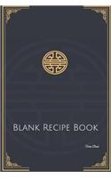 Blank Recipe Book: Blue Blank Recipe Book Journal to Write in Favorite Recipes 6 X 9 100 Page