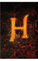 Monogram "h" Any Day Planner Notebook: Scheduler Organizer Datebook(8 Monogram Fire 150 Planner)