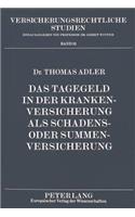 Das Tagegeld in Der Krankenversicherung ALS Schadens- Oder Summenversicherung