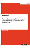 Parteienfinanzierung: Die Relevanz der Mitgliedsbeiträge für die Parteien auf Bundesebene